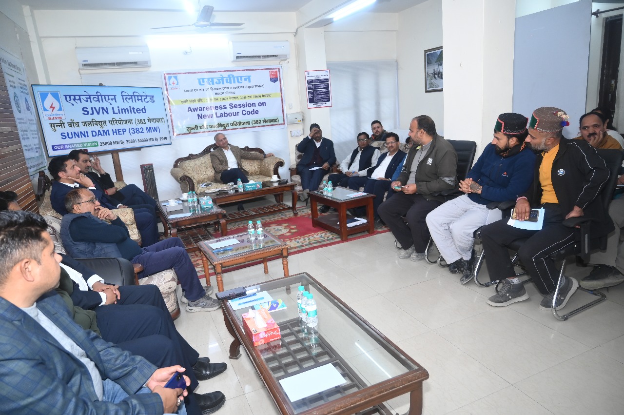 SJVN organized Awareness sessions on New Labour Codes at its projects